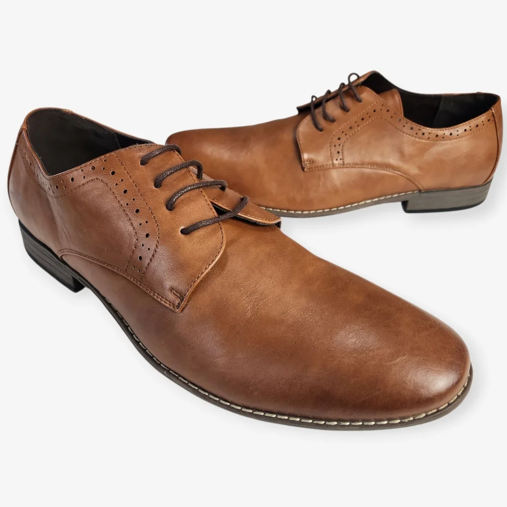 JOUSEN Milan Men's Oxford Plain Toe Career Office Dress Shoes Size 14